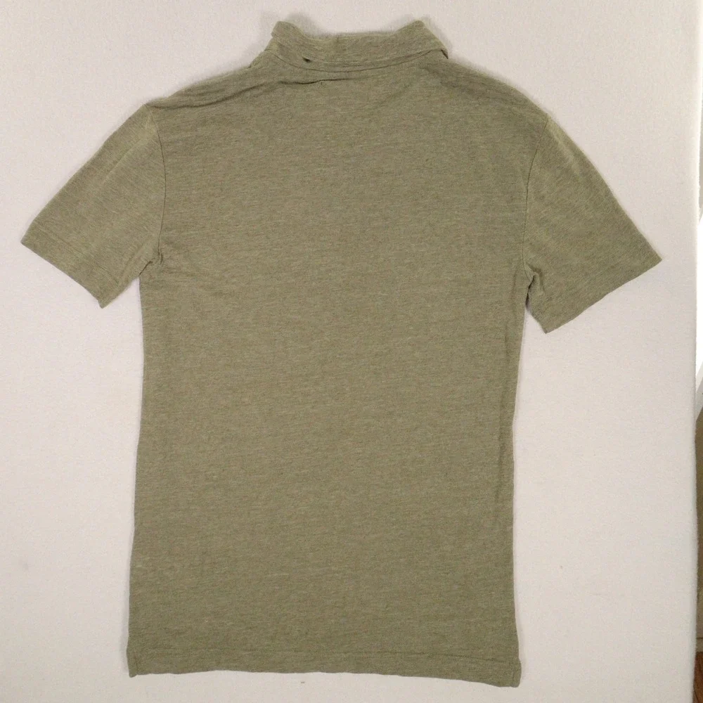 Banana Republic Polo Shirt Short Sleeve Linen Blend Green Breathable Men S